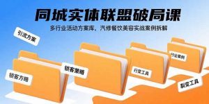 同城实体联盟破局课，多行业活动方案库，汽修餐饮美容实战案例拆解-网创项目