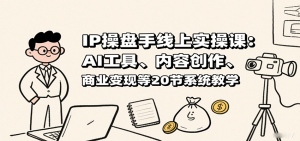 IP操盘手线上实操课：AI工具、内容创作、商业变现等20节系统教学-网创项目