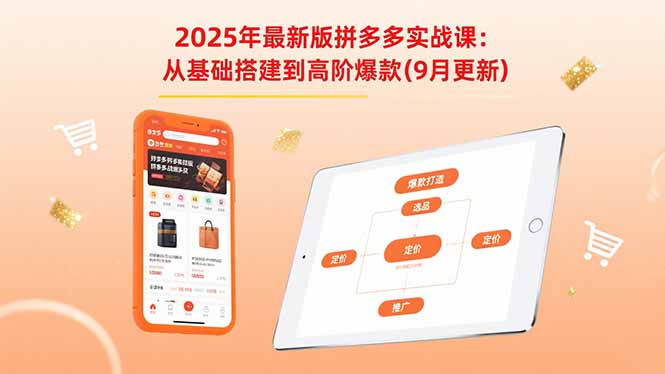 2025年最新版拼多多实战课：从基础搭建到高阶爆款(9月更新-网创项目