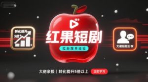 红果短剧拉新大佬爆单经验分享之如何提高短剧转化,这样做,短剧拉新转化直接提升5倍以上-网创项目