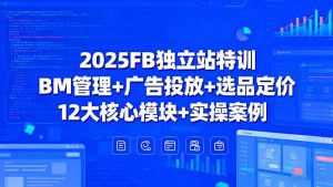 2025FB独立站特训,BM管理+广告投放+选品定价,12大核心模块+实操案例-网创项目