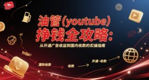 油管(youtube)挣钱全攻略：从开通广告收益到国内收款的实操指南(更新)-网创项目