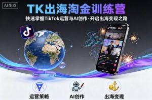 TK出海淘金训练营，助你快速掌握TikTok运营与AI创作，开启出海变现之路-网创项目