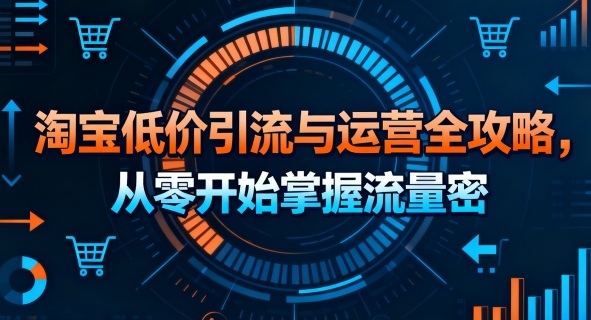 淘宝低价引流与运营全攻略，从零开始掌握流量密码-网创项目