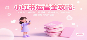 小红书运营全攻略：从平台了解到账号搭建、内容生产，做爆款库与矩阵运营-网创项目