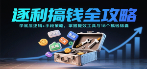 逐利搞钱全攻略:学底层逻辑+手段策略,掌握提效工具与18个搞钱锦囊-网创项目