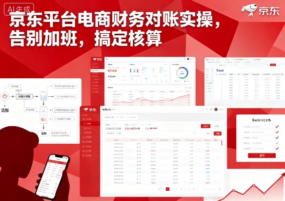 京东平台电商财务对账实操，告别加班，搞定核算-网创项目