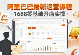 阿里巴巴最新运营课程,1688零基础开店实操-网创项目