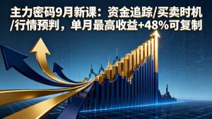 主力密码9月新课:资金追踪/买卖时机/行情预判,单月最高收益+48%可复制-网创项目