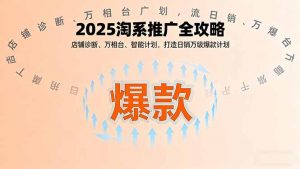 2025淘系推广全攻略,店铺诊断、万相台、智能计划,打造日销万级爆款计划-网创项目