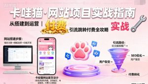 卡哇猫·网站项目，网站搭建与运营以及引流跳转付费-网创项目
