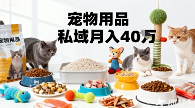月变现40个！宠物用品私域运营的精准掘金之道玩法-网创项目