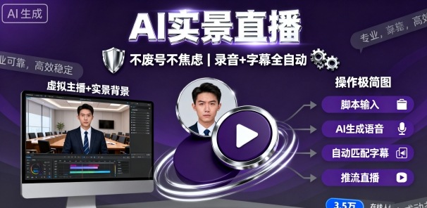 宝子哥9月20日线下课，AI实景直播，不废号不焦虑(录音+字幕)-网创项目