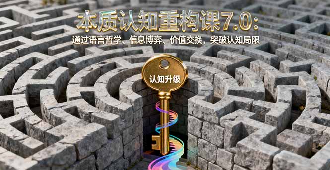本质认知重构课7.0：通过语言哲学、信息博弈、价值交换，突破认知局限-网创项目