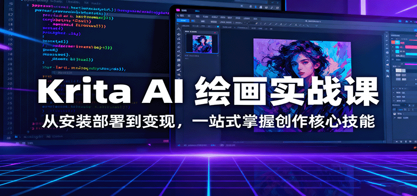 Krita AI 绘画实战课：从安装部署到变现，一站式掌握创作核心技能-网创项目