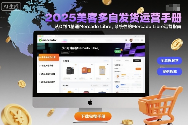 2025美客多自发货运营手册：从0到1精通Mercado Libre，系统性的Mercado Libre运营指南-网创项目