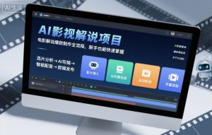 AI影视解说项目,电影解说爆款制作全流程,新手也能快速掌握-网创项目