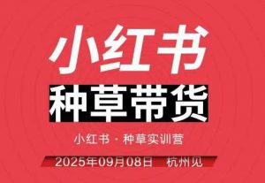小红书种草带货实训营9月8日杭州线下课,全程录音+字幕,全网唯一小红书实战营-网创项目