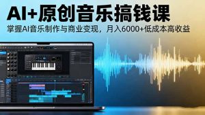 AI+原创音乐搞钱课:掌握AI音乐制作与商业变现,月入6000+低成本高收益-网创项目
