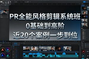 PR全能风格剪辑系统班，0基础到高阶，近20个案例一步到位-网创项目