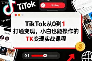 TikTok从0到1打通变现，小白也能操作的TK变现实战课程-网创项目