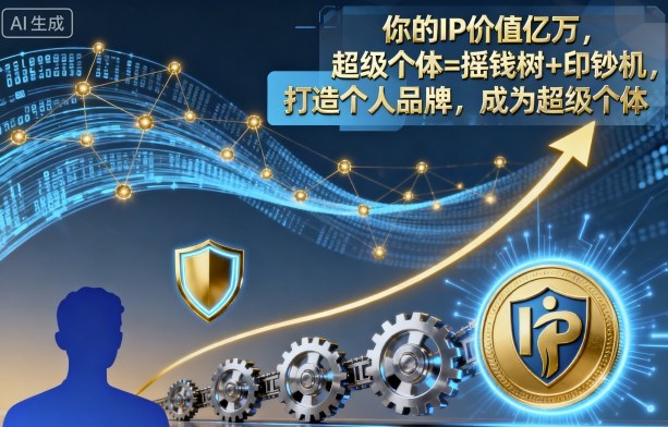 你的IP价值亿万，超级个体=摇钱树+印钞机，打造个人品牌，成为超级个体-网创项目