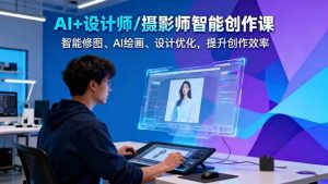 AI+设计师/摄影师智能创作课:智能修图、AI绘画、设计优化,提升创作效率-网创项目