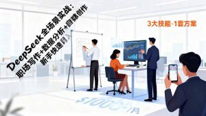 DeepSeek全场景实战：职场写作+数据分析+自媒体创作，新手快速月入过万-网创项目