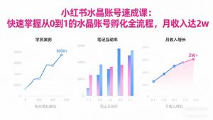 2025小红书水晶账号速成课：快速掌握从0-1水晶账号孵化全流程，月收入达2w-网创项目