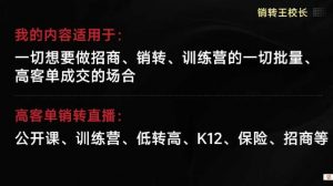 销转王校长合集,销转课,把公开课做成印钞机,送王校长印钞机课-网创项目