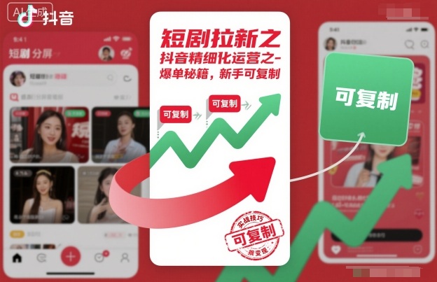 短剧拉新之抖音精细化运营之爆单秘籍，新手可复制-网创项目