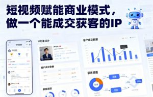 短视频赋能商业模式,做一个能成交获客的IP(更新)-网创项目