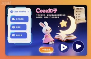 Coze扣子工作流一键生成童话皮克斯风格立体书视频,保姆级工作流搭建教程-网创项目