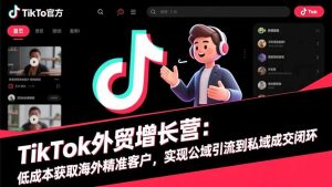 TikTok外贸增长营:低成本获取海外精准客户,实现公域引流到私域成交闭环-网创项目