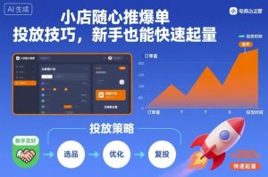 小店随心推爆单投放技巧,新手也能快速起量-网创项目