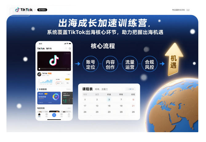 出海成长加速训练营，系统覆盖TikTok出海核心环节，助力把握出海机遇(更新)-网创项目
