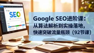 Google SEO进阶课:从算法解析到实操落地,快速突破流量瓶颈(92节课-网创项目