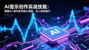 AI音乐创作实战技能：掌握AI+音乐起号核心技能，月入轻松破万-网创项目