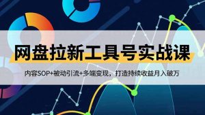 网盘拉新工具号实战课，内容SOP+被动引流+多端变现，打造持续收益月入破万-网创项目