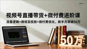 视频号直播带货+微付费进阶课：流量逻辑+微信豆投放+微付费优化，新手月销破50万-网创项目