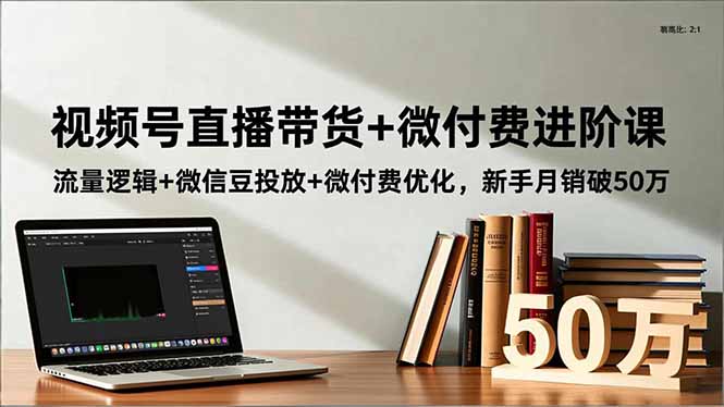 视频号直播带货+微付费进阶课：流量逻辑+微信豆投放+微付费优化，新手月销破50万-网创项目