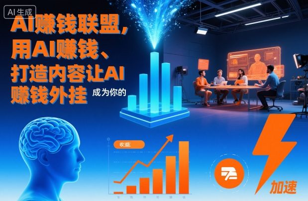 AI賺钱联盟，用AI賺钱、打造内容让AI成为你的賺钱外挂-网创项目