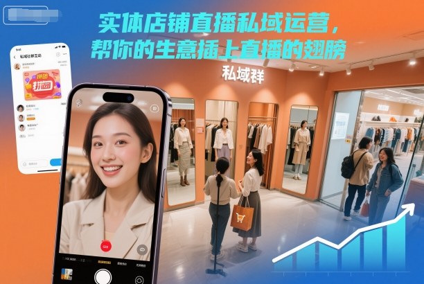实体店铺直播私域运营，帮你的生意插上直播的翅膀-网创项目