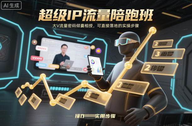超级IP流量陪跑班，大V流量密码倾囊相授，可直接落地的实操步骤-网创项目