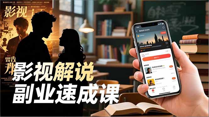 Tk影视解说副业速成课，软件安装、全流程实操、爆款预设，新手两周变现-网创项目