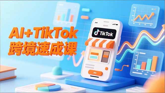 AI+TikTok跨境速成课，智能翻译、店铺定位、流程拆解，7天高效上线运营-网创项目