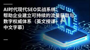 AI时代现代SEO实战系统:帮助企业建立可持续的流量获取与数字权威体系(英文授课+中文字幕-网创项目