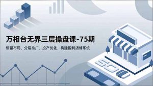 万相台无界三层操盘课-75期，销量布局、分层推广、投产优化，构建盈利店铺系统-网创项目