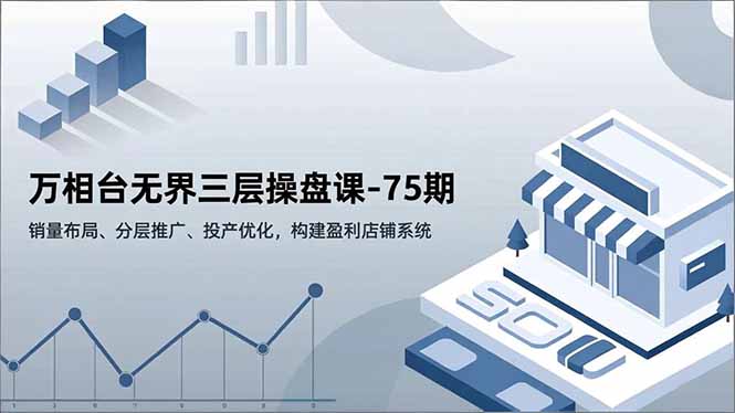 万相台无界三层操盘课-75期，销量布局、分层推广、投产优化，构建盈利店铺系统-网创项目