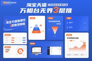 淘宝天猫推爆班原创高阶第75期,万相台无界3层推-网创项目